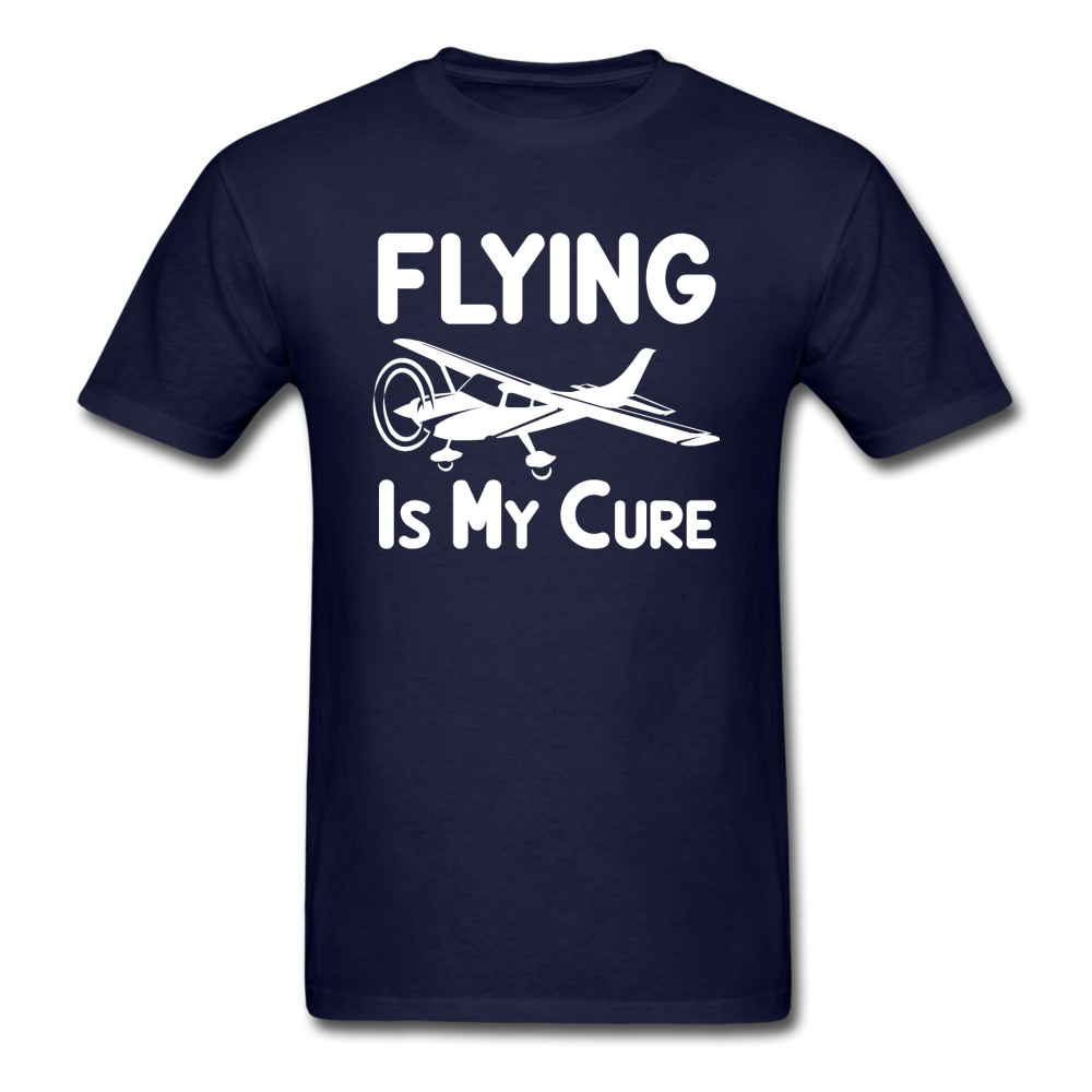 Flying Is My Cure - White - Unisex Classic T-Shirt - navy