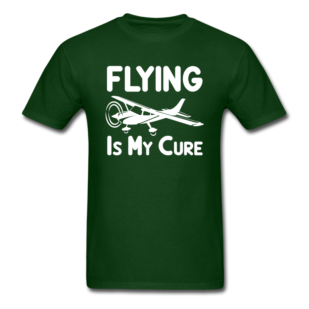 Flying Is My Cure - White - Unisex Classic T-Shirt - forest green