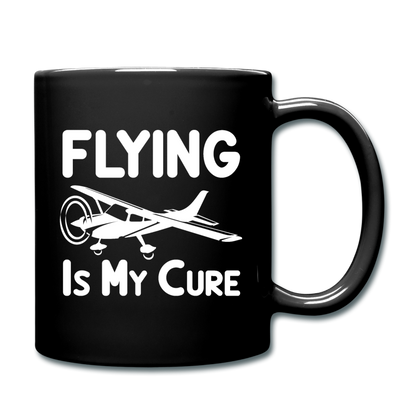 Flying Is My Cure - White - Full Color Mug - black