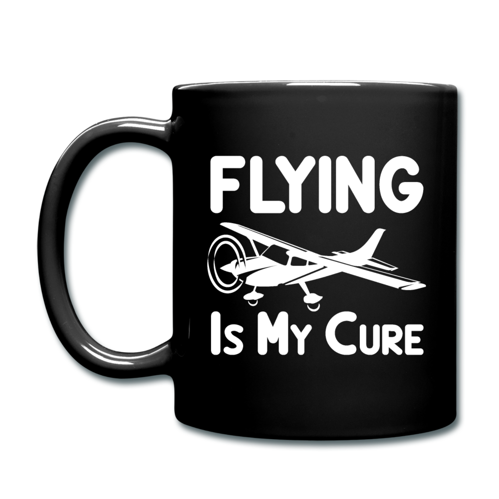 Flying Is My Cure - White - Full Color Mug - black