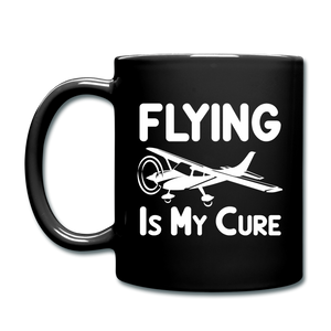Flying Is My Cure - White - Full Color Mug - black