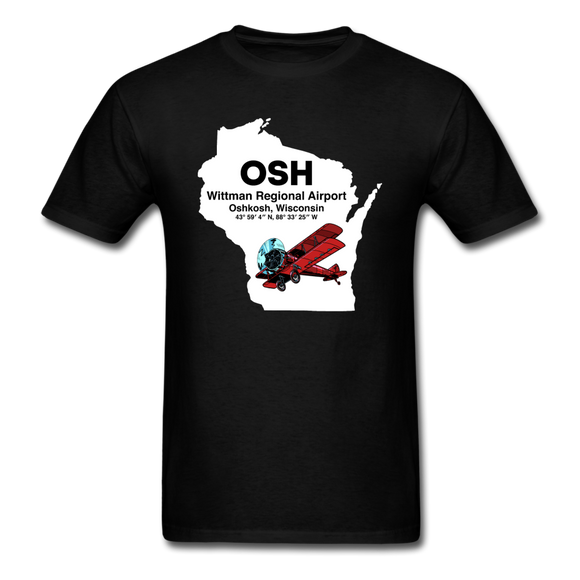 OSH - Wittman Regional - State - Biplane - Unisex Classic T-Shirt - black