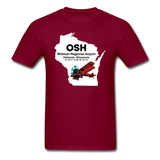 OSH - Wittman Regional - State - Biplane - Unisex Classic T-Shirt - burgundy