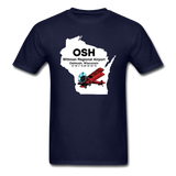 OSH - Wittman Regional - State - Biplane - Unisex Classic T-Shirt - navy