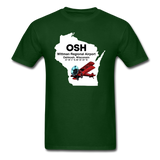 OSH - Wittman Regional - State - Biplane - Unisex Classic T-Shirt - forest green