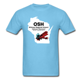OSH - Wittman Regional - State - Biplane - Unisex Classic T-Shirt - aquatic blue