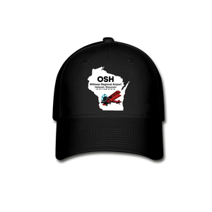OSH - Wittman Regional - State - Biplane - Baseball Cap - black
