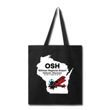 OSH - Wittman Regional - State - Biplane - Tote Bag - black