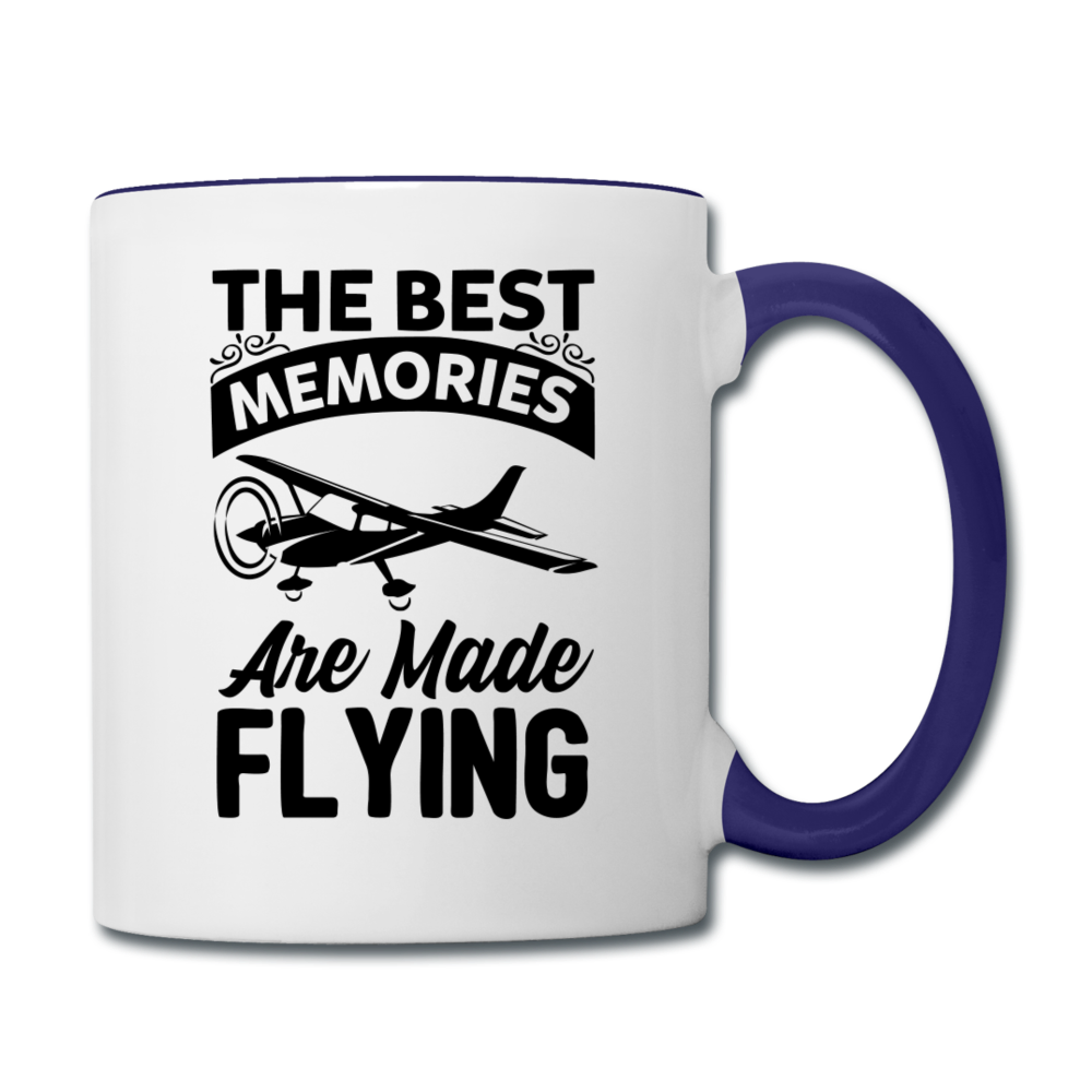 The Best Memories - Flying - Black - Contrast Coffee Mug - white/cobalt blue