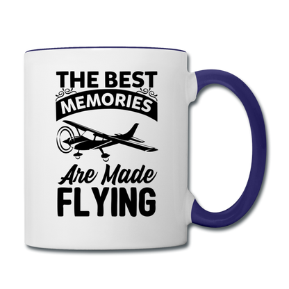 The Best Memories - Flying - Black - Contrast Coffee Mug - white/cobalt blue