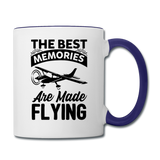 The Best Memories - Flying - Black - Contrast Coffee Mug - white/cobalt blue