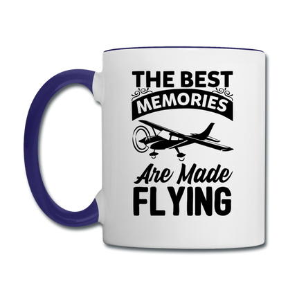 The Best Memories - Flying - Black - Contrast Coffee Mug - white/cobalt blue