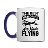 The Best Memories - Flying - Black - Contrast Coffee Mug - white/cobalt blue