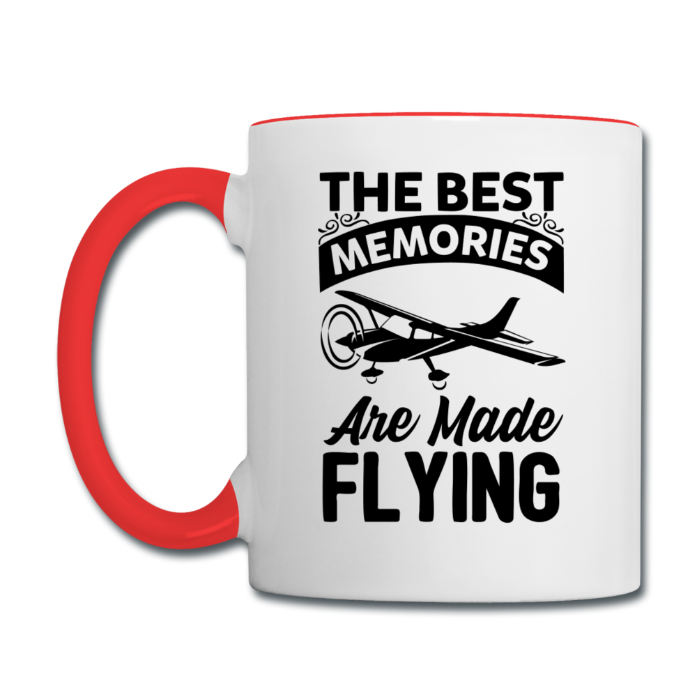 The Best Memories - Flying - Black - Contrast Coffee Mug - white/red