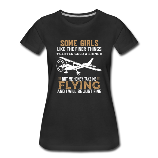 Some Girls - Flying - Women’s Premium T-Shirt - black