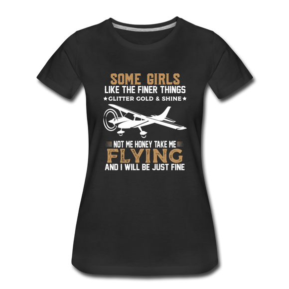 Some Girls - Flying - Women’s Premium T-Shirt - black
