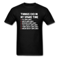 Things I Do - Airplanes - Unisex Classic T-Shirt - black