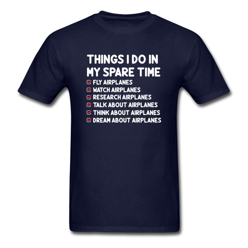 Things I Do - Airplanes - Unisex Classic T-Shirt - navy