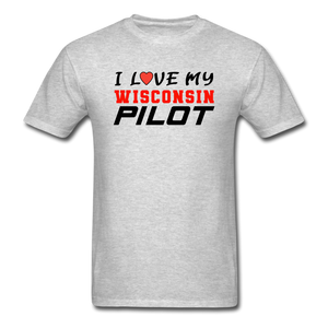 I Love My Wisconsin Pilot - Unisex Classic T-Shirt - heather gray
