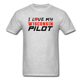 I Love My Wisconsin Pilot - Unisex Classic T-Shirt - heather gray