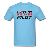 I Love My Wisconsin Pilot - Unisex Classic T-Shirt - aquatic blue