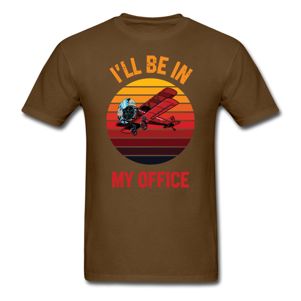 I'll Be In My Office - Biplane - Unisex Classic T-Shirt - brown