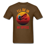 I'll Be In My Office - Biplane - Unisex Classic T-Shirt - brown