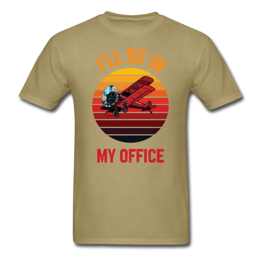 I'll Be In My Office - Biplane - Unisex Classic T-Shirt - khaki