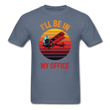 I'll Be In My Office - Biplane - Unisex Classic T-Shirt - denim