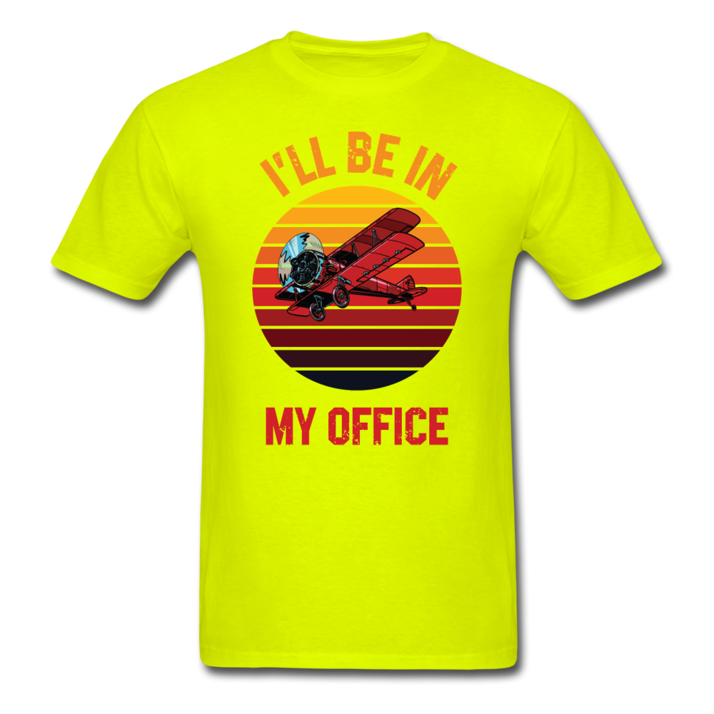 I'll Be In My Office - Biplane - Unisex Classic T-Shirt - safety green