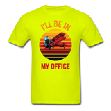 I'll Be In My Office - Biplane - Unisex Classic T-Shirt - safety green