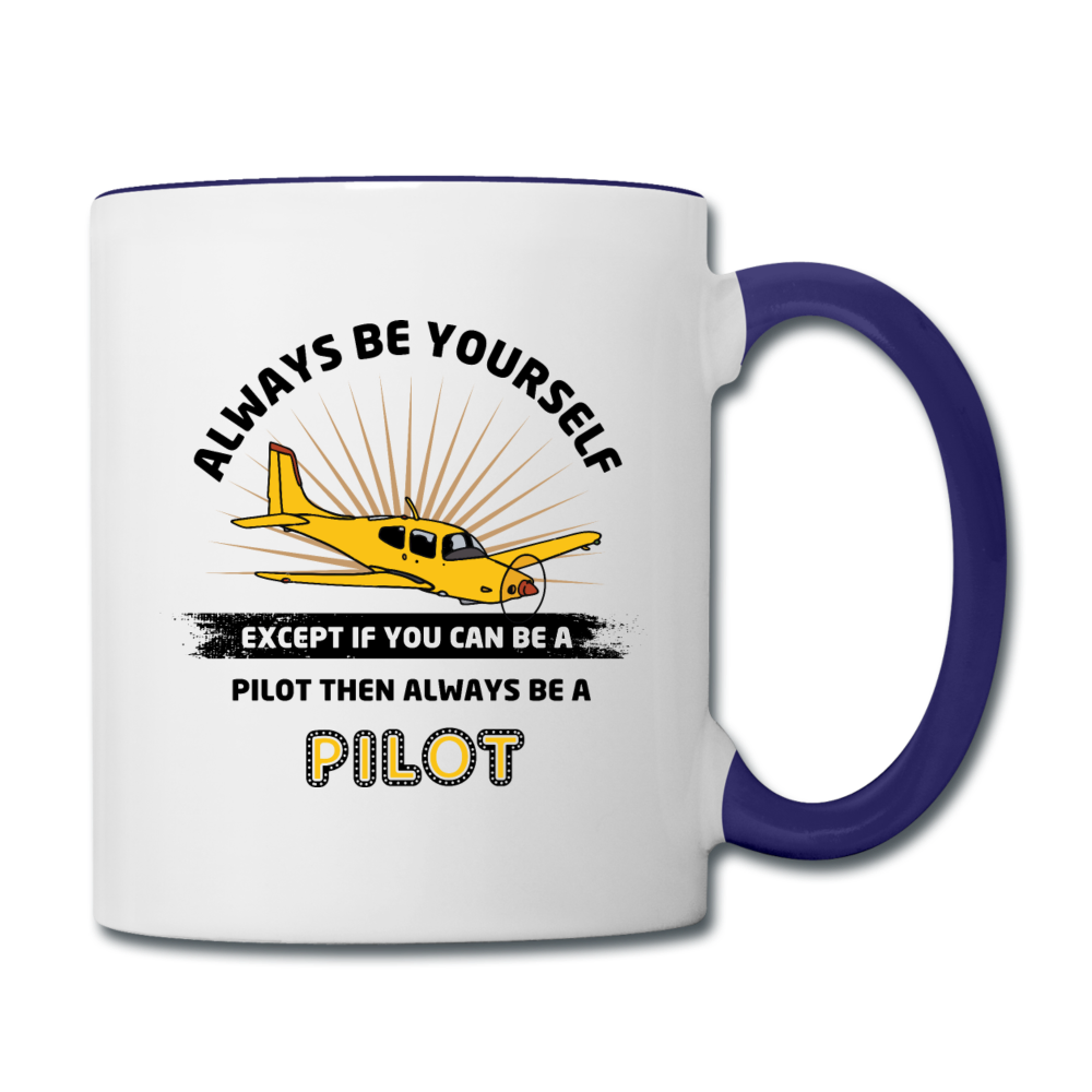 Always Be Yourself - Pilot - Contrast Coffee Mug - white/cobalt blue