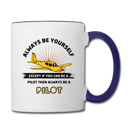 Always Be Yourself - Pilot - Contrast Coffee Mug - white/cobalt blue