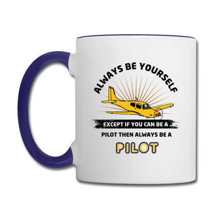 Always Be Yourself - Pilot - Contrast Coffee Mug - white/cobalt blue