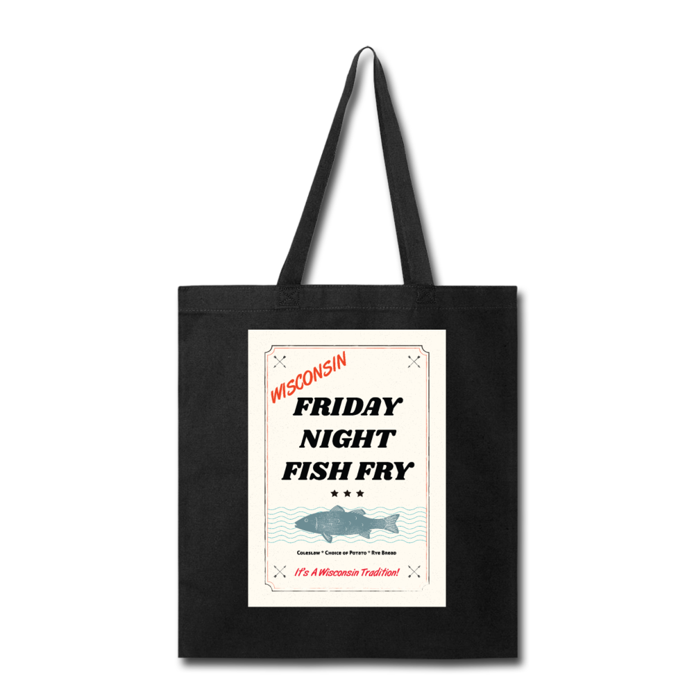 Wisconsin Friday Night Fish Fry - Tote Bag - black