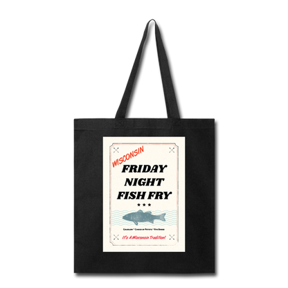 Wisconsin Friday Night Fish Fry - Tote Bag - black