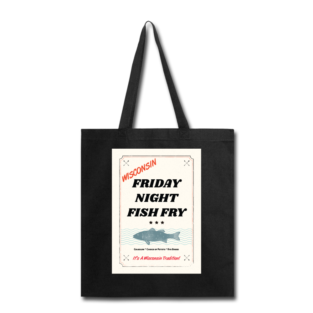 Wisconsin Friday Night Fish Fry - Tote Bag - black