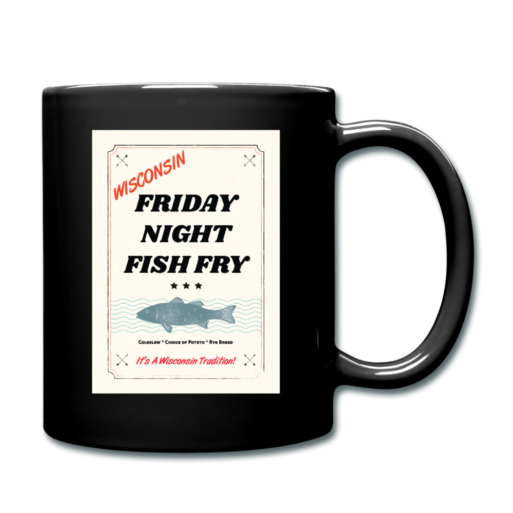 Wisconsin Friday Night Fish Fry - Full Color Mug - black