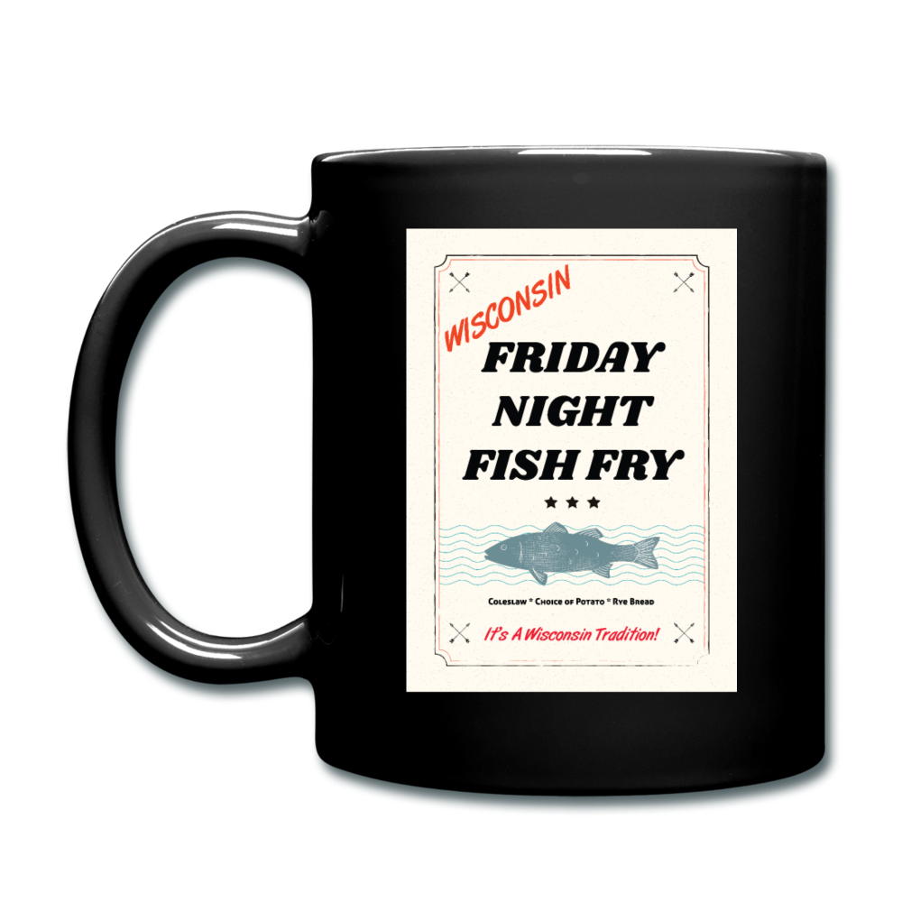 Wisconsin Friday Night Fish Fry - Full Color Mug - black