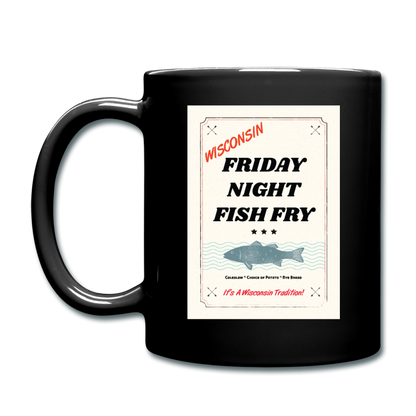 Wisconsin Friday Night Fish Fry - Full Color Mug - black