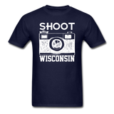Shoot Wisconsin - White - Unisex Classic T-Shirt - navy