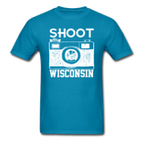 Shoot Wisconsin - White - Unisex Classic T-Shirt - turquoise
