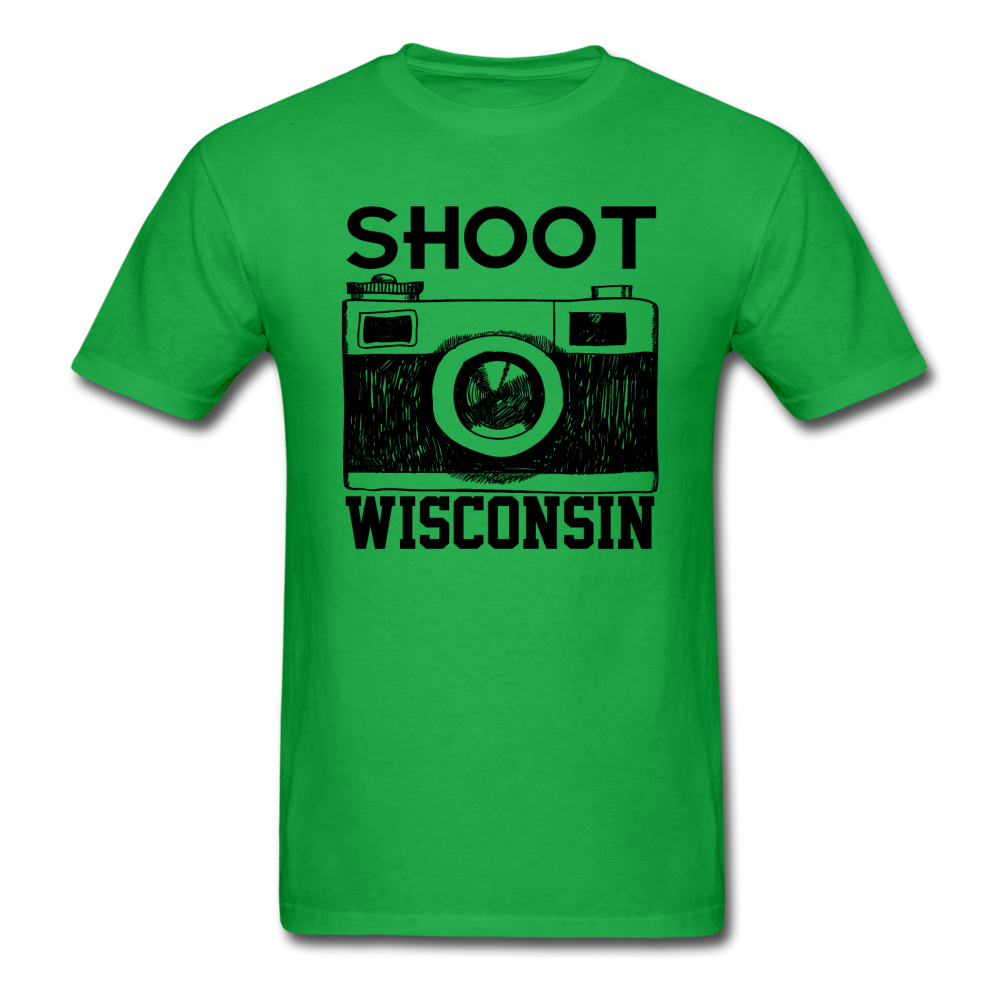 Shoot Wisconsin - Black - Unisex Classic T-Shirt - bright green