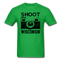 Shoot Wisconsin - Black - Unisex Classic T-Shirt - bright green