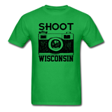 Shoot Wisconsin - Black - Unisex Classic T-Shirt - bright green