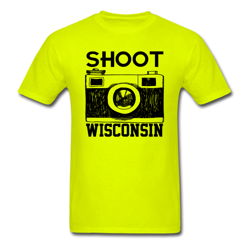 Shoot Wisconsin - Black - Unisex Classic T-Shirt - safety green