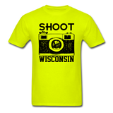 Shoot Wisconsin - Black - Unisex Classic T-Shirt - safety green