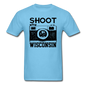 Shoot Wisconsin - Black - Unisex Classic T-Shirt - aquatic blue