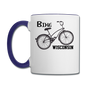 Bike Wisconsin - Black - Contrast Coffee Mug - white/cobalt blue