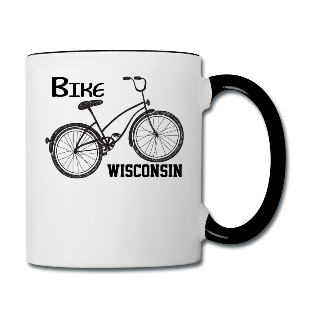 Bike Wisconsin - Black - Contrast Coffee Mug - white/black